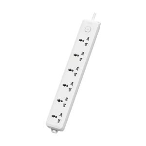 Deli 3 Pin 6 Port White Power Strip # CT705ES (3 Meter)